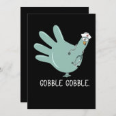 Invitation infirmière Turquie Gobble Squad ER infirmière Than (Devant / Derrière)