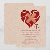 Invitation Infirmières aiment réparer l'invitation de diplômé (Devant / Derrière)