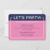 INFO DU PARTI INSÉRER Jeu moderne marine bleu rose