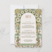 Invitation INFO mariage Art Nouveau Mucha Vintage (Devant)