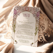 Invitation INFO mariage Art Nouveau William Morris Lavender