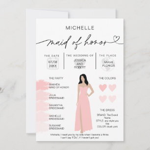 Invitation Infographie de la Palette rose pâle