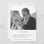 Invitation Infographie de photo de mariage délicate de notre  (Dos)