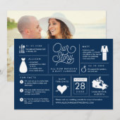 Invitation Infographie du Canada Enregistrer la date Annoueme (Devant / Derrière)