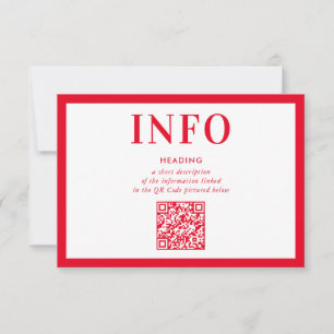 Invitation INFORMATION INSCRIRE le code QR rouge simple