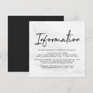 Invitation Informations de mariage en écriture moderne sur ma