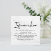 Invitation Informations de mariage en écriture moderne sur ma (Debout devant)