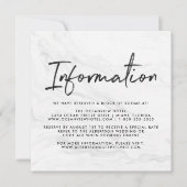 Invitation Informations de mariage en écriture moderne sur ma (Devant)