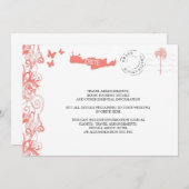 Invitation Informations de voyage pour un mariage en Crète (Devant / Derrière)