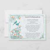 Invitation Informations Mariage damassé vintage 5x7 (Devant)