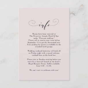 Invitation Informations mariage élégantes et simples