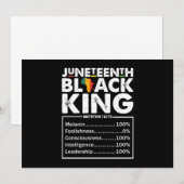 Invitation Informations nutritionnelles Juneteenth Black King (Devant / Derrière)
