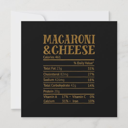 Invitation Informations nutritionnelles Mac and Cheese 2020 T (Devant)