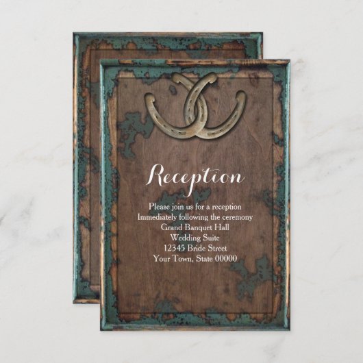 Invitation Informations sur la réception de mariage au fer à  (Devant / Derrière)