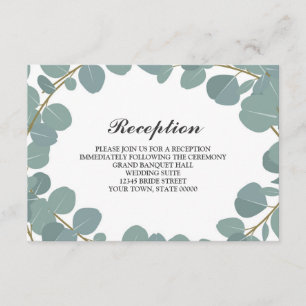 Invitation Informations sur la réception de mariage avec cour