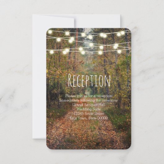 Invitation Informations sur la réception de mariage sur le ch (Devant)