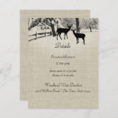 Invitation Informations sur la réception des cerfs d'hiver (Devant / Derrière)