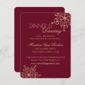 Invitation Informations sur la réception hivernale au flocon  (Devant / Derrière)