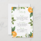Invitation Informations sur le Mariage d'aquarelle mandarin o (Devant)