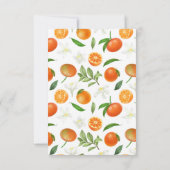 Invitation Informations sur le Mariage d'aquarelle mandarin o (Dos)