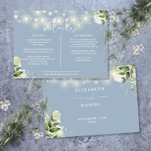 Invitation Informations sur les détails de mariage avec une v