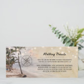 Invitation Informations sur les détails de mariage de plage v (Debout devant)