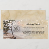 Invitation Informations sur les détails de mariage de plage v (Devant / Derrière)