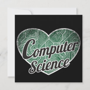 Invitation Informatique Coeur rétro Blackboard Love