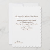Invitation informelle de Thanksgiving antique (Dos)