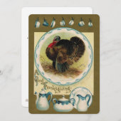 Invitation informelle de Thanksgiving vintage (Devant / Derrière)