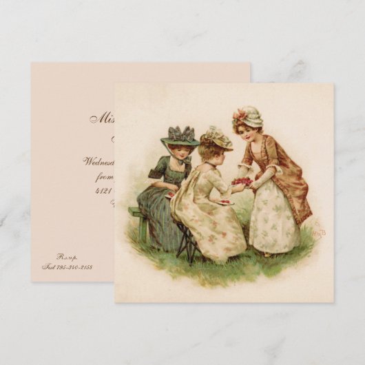 Invitation informelle Tea Party (Devant / Derrière)