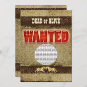 Invitation Infos PHOTO du ranch de Western (Devant / Derrière)