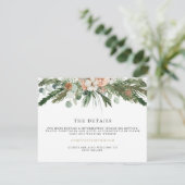 Invitation INGE Cosy Scandinavian Winter Wedding Détails Card (Debout devant)