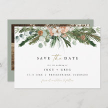 INGE Scandinave hiver verdure Enregistrer la date