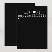 Invitation Ingénieur logiciel de codage intelligent de rempli (Devant / Derrière)