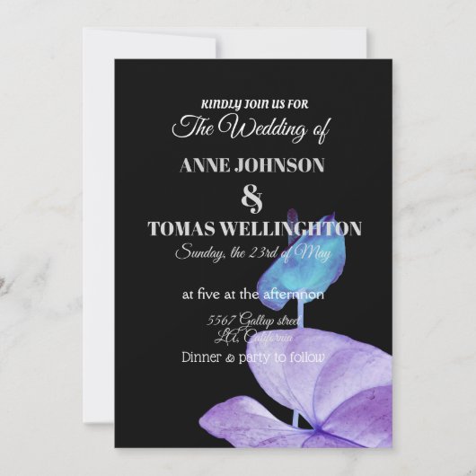 Invitation inhabituelle Elegant, CustomWedding (Devant)