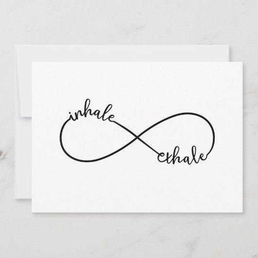 Invitation Inhale, exhale, signe infini (Devant)