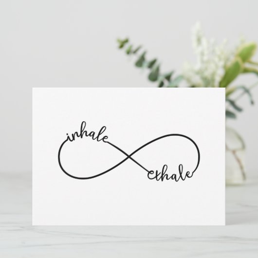 Invitation Inhale, exhale, signe infini (Debout devant)