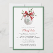 Invitation initiale de fête de Noël de golf à l'aq (Devant)