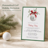 Invitation initiale de fête de Noël de golf à l'aq