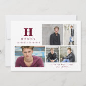 Invitation initiale de remise de diplômes avec plu (Devant)