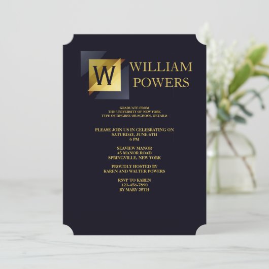 Invitation initiale Gold (Debout devant)