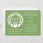 Invitation Initiales de claddagh - couleur de Arrière - plan  (Devant)