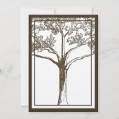 Invitation Initiales de l'arbre d'amour romantique dans le Ma (Devant)