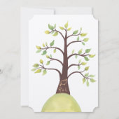 Invitation Initiales de l'arbre d'aquarelle mariage découpées (Devant)
