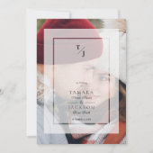 Invitation Initiales de l'effet de transparence Vellum Mariag (Devant)