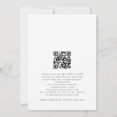 Invitation Initiales de script élégant Mariage de code QR (Dos)