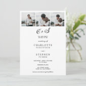 Invitation Initiales décontractées minimalistes modernes 4 ph (Debout devant)