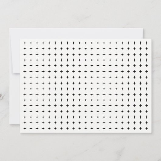 Invitation Initiales en noir et blanc mariage de typographie (Dos)