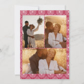 Invitation Initiales florales magenta marocaine 3 mariage pho (Dos)